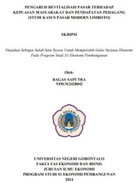 PENGARUH REVITALISASI PASAR TERHADAP
KEPUASAN MASYARAKAT DAN PENDAPATAN PEDAGANG
(STUDI KASUS PASAR MODERN LIMBOTO)