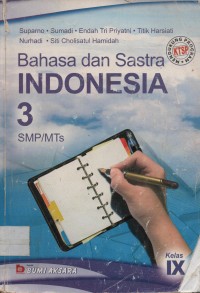 Bahasa san Sastra Indonesia 3 Kelas IX SMP/ MTs