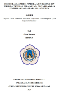 PENGEMBANGAN MEDIA PEMBELAJARAN READING BOX TERHADAP MOTIVASI BELAJAR PADA MATA PELAJARAN PENDIDIKAN PANCASILA DI SDN 4 ANGGREK