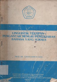 Linguistik Terapan:Pengantar menuju pengajaran bahasa yang sukses