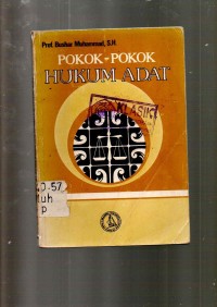 Pokok-Pokok Hukum Adat