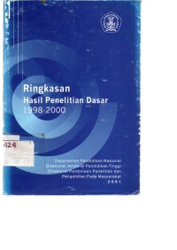 Ringkasan Hasil Penelitian Dasar 1998-2000