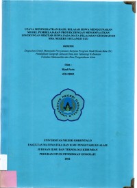 Upaya Meningkatkan Hasil Belajar Siswa Menggunakan Model Pembelajaran Proyek Dengan Memanfaatkan Lingkungan Sekitar Siswa Pada Mata Pelajaran Geografi Di SMA Negeri 1 Bulango Ulu