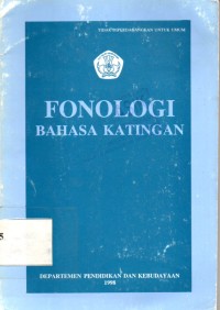 Fononologi Bahasa Katingan