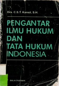 Pengantar Ilmu Hukum dan Tata Hukum Indonesia