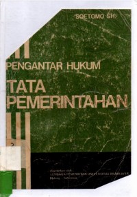 Pengantar Hukum Tata Pemerintahan