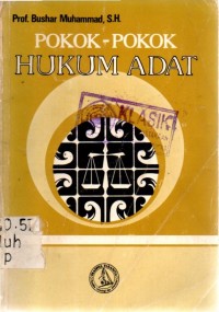 Pokok-Pokok Hukum Adat