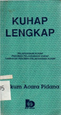 KUHP Lengkap : Hukum Acara Pidana