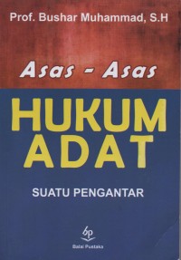 Image of Asas-Asas Hukum Adat: Suatu Pengantar